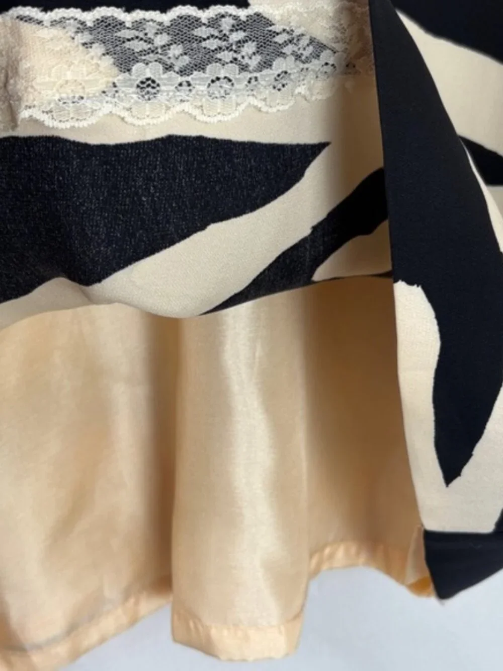 Kate Spade Silk Zebra Print Bell Sleeve Dress - Size 4 - Black & Cream